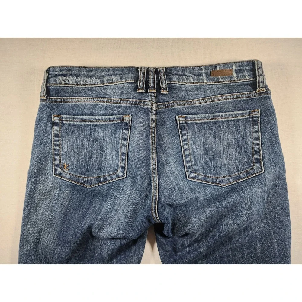 KUT from the Kloth Catherine‎ Boyfriend Jeans Women 4 Distressed Denim Mid Rise